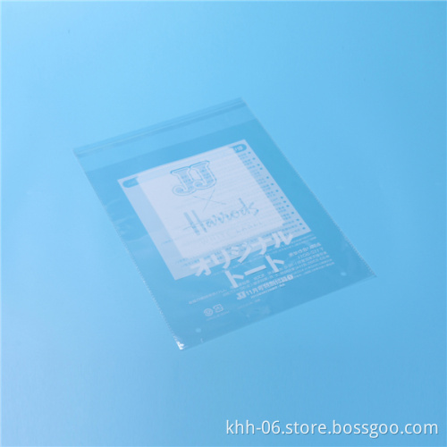 Plastic garment ziplock stand up bag with open window